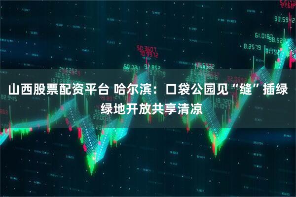 山西股票配资平台 哈尔滨：口袋公园见“缝”插绿  绿地开放共享清凉
